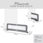 Hauck Προστατευτικό Κάγκελο Κρεβατιού Sleep n Safe Plus XL - Melange grey - Image 4