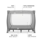HAUCK Παρκοκρέβατο Sleep n Play SQ nordic grey - Image 9