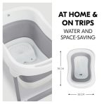 Hauck Πτυσσόμενη Μπανιέρα Wash n Fold L White Stone - Image 3