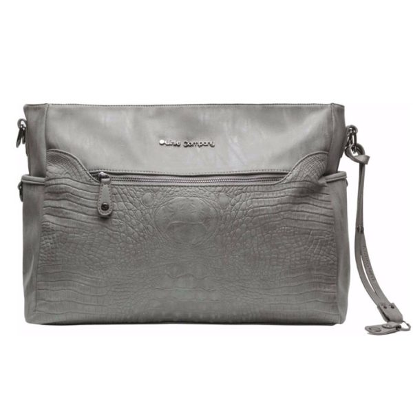 Little Company Τσάντα Αλλαξιέρα Ώμου Δερματίνη Copenhagen Croco Γκρι