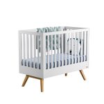 Bebejou - Βρεφικό κρεβάτι Nature Baby White/Oak 0.70 x1.40