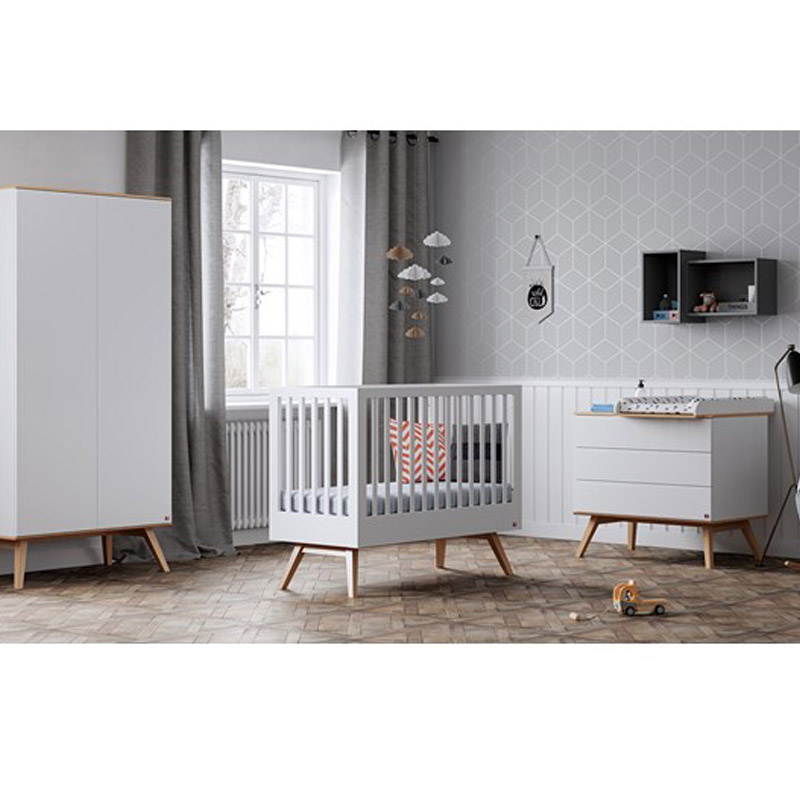 products-Vox-Nature-Nursery-Furniture-Set-in-White Bebejou - Βρεφικό δωμάτιο Nature Baby White/Oak