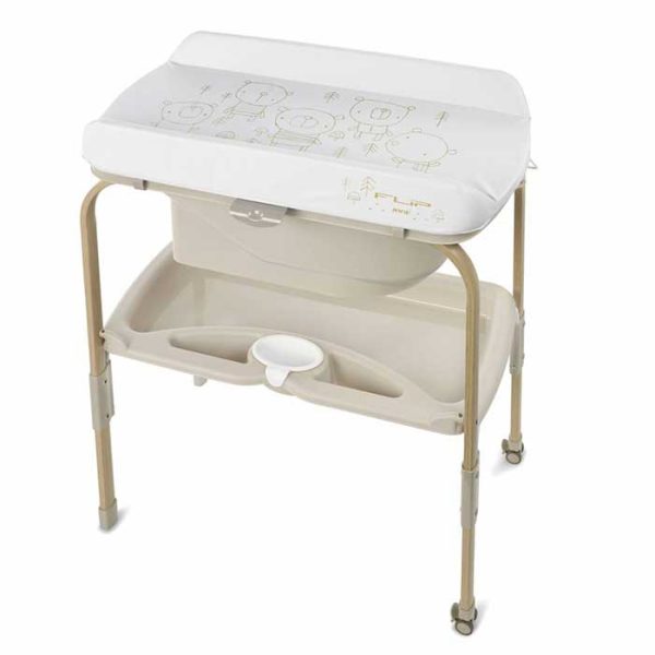 Jane - Flip μπάνιο αλλαξιέρα με ράφι Glitter