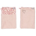 Bebejou - Γάντι μπάνιου Leopard Pink 2 τμχ