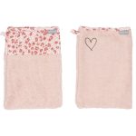 Bebejou - Γάντι μπάνιου Leopard Pink 2 τμχ