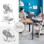 Hauck - Ρηλάξ, 3 σε 1 καρέκλα φαγητού Sit n' Relax Strech Grey 665503