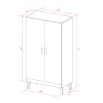 Vox - Ντουλάπα δίφυλλη Lounge White - Image 3