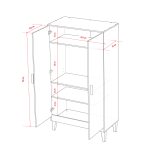 Vox - Ντουλάπα δίφυλλη Lounge White - Image 2