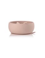 Jane Σετ Φαγητού Σιλικόνης 2τεμαχίων Μπολ & Κουτάλι Ροζ - Image 2